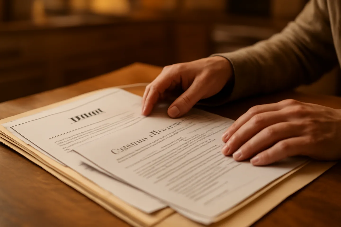 Sorting through inherited land documents and deed paperwork