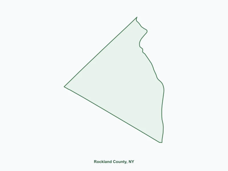 Map of Rockland County, NY showing major cities