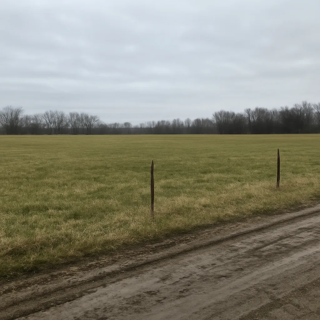 Rural acreage with open grassland and conifer forest in Erie County, New York