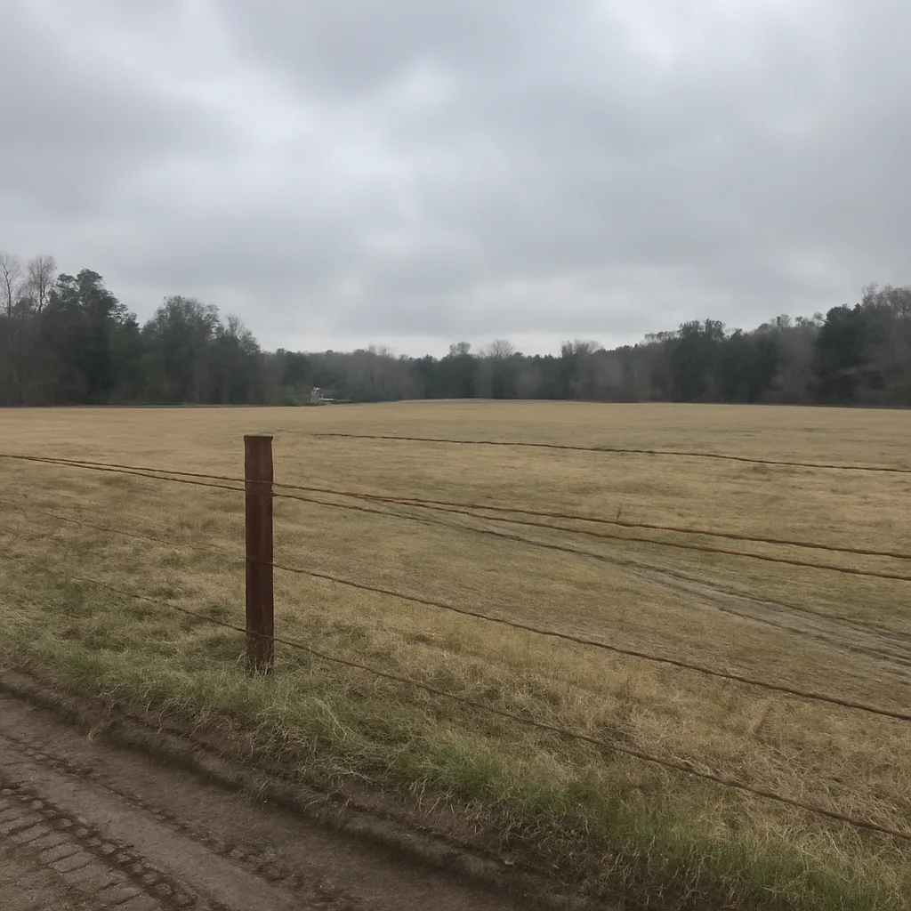 Rural acreage with open grassland and conifer forest in Huntington, New York