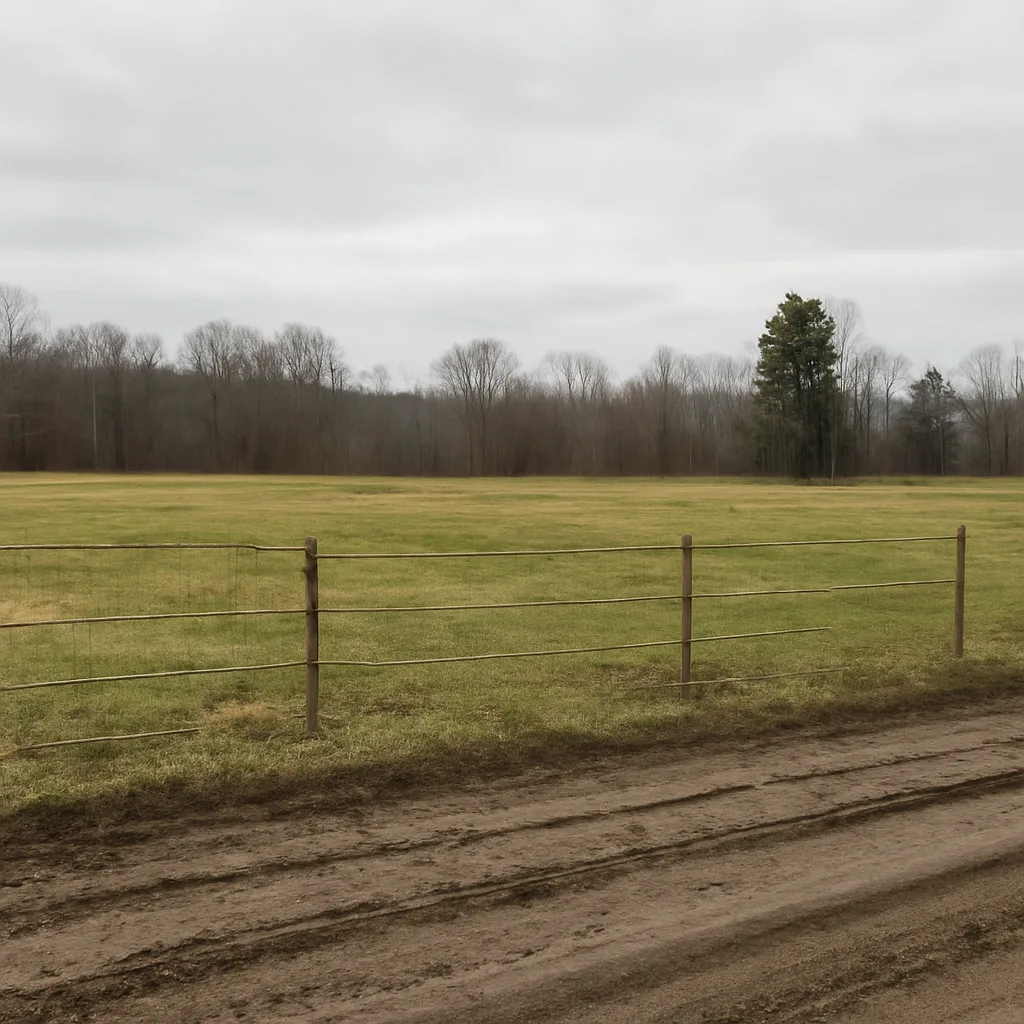 Rural acreage with open grassland and conifer forest in Kingston, New York