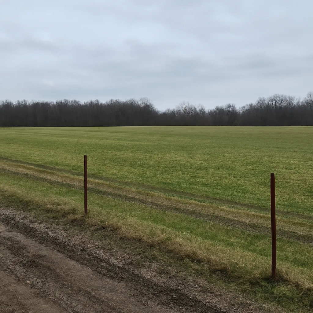 Rural acreage with open grassland and conifer forest in Monroe County, New York