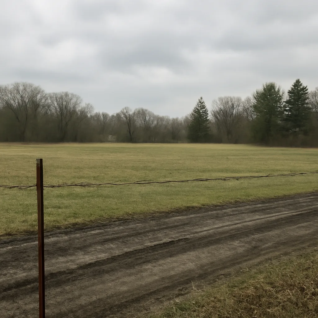 Rural acreage with open grassland and conifer forest in New Rochelle, New York