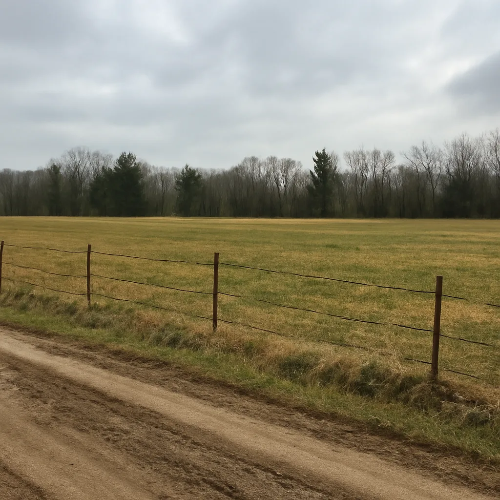 Rural acreage with open grassland and conifer forest in Poughkeepsie, New York