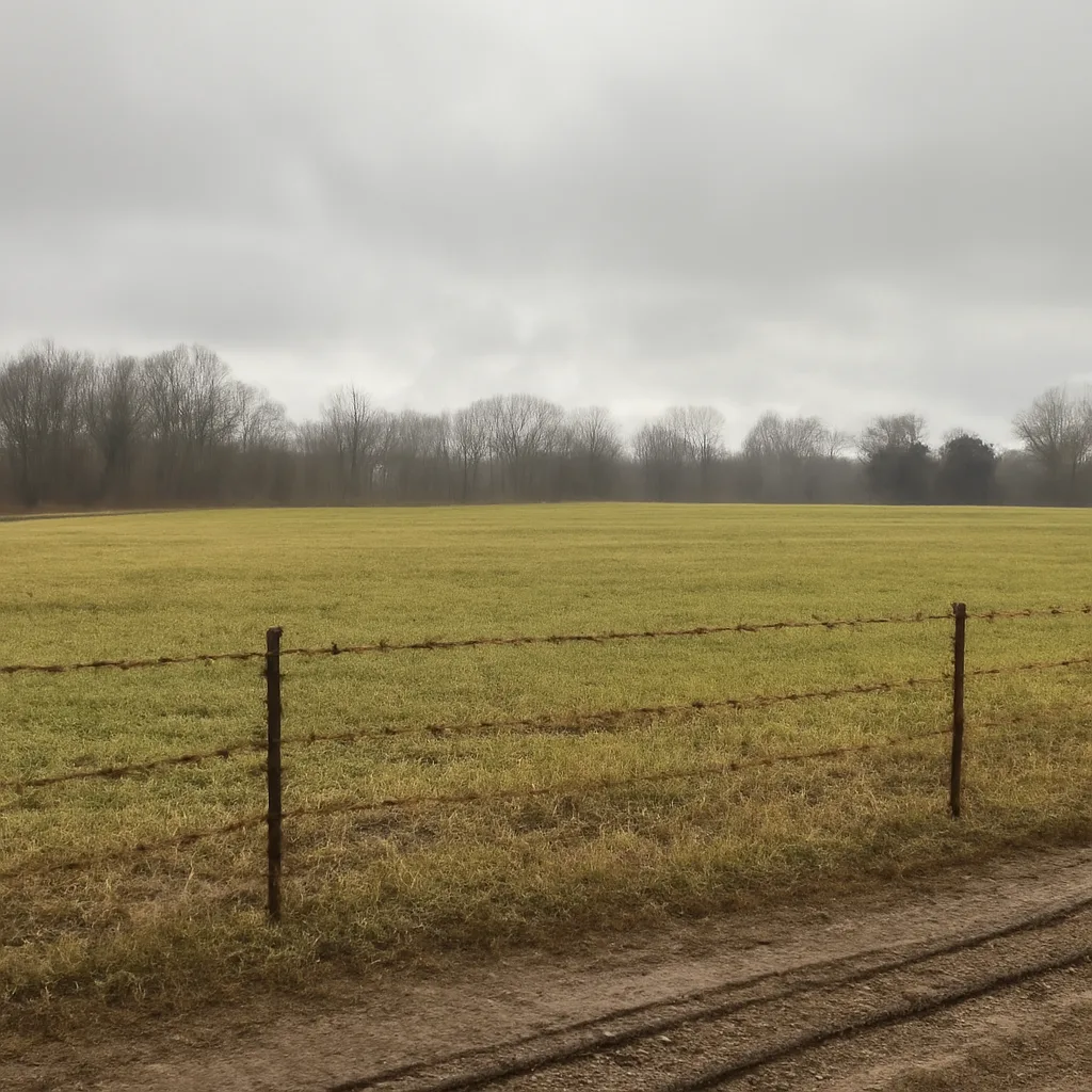 Rural acreage with open grassland and conifer forest in Rochester, New York